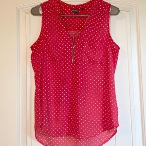 Womens half zip tank